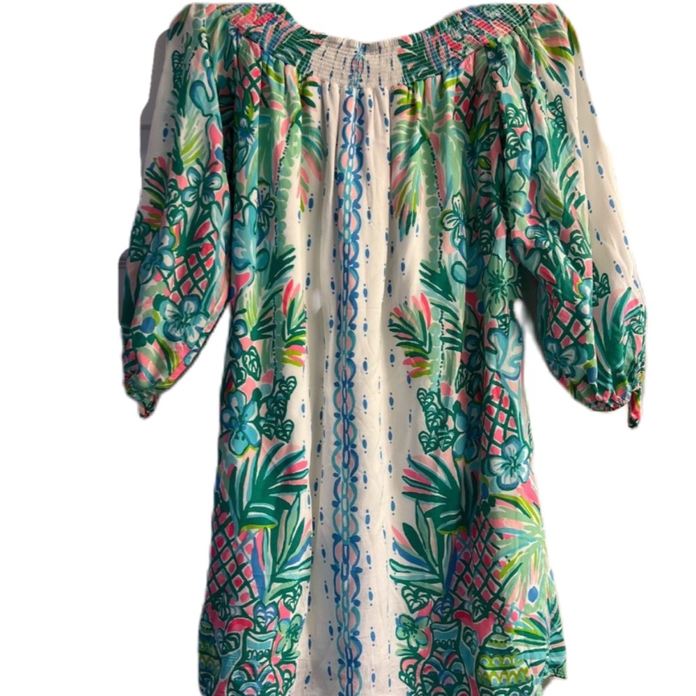 Lilly Pulitzer Women's Maryellen Dress Resort White Coconut Row XXS